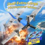 AIGIMU RC Airplane, 2.4GHz RC Plane for Kids Beginners Boys, 3CH Remote Control Airplane with 6-axis Gyro P51 Remote Control Plane