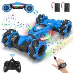 Fosgoit RC Car Gesture Sensing Stunt Car, Toys for Boys Girls 6-12, Best Gifts for Kids Boys 6 7 8 9 10 11 12 Years Old, 2.4GHz 4WD RC Toy Off-Road 360° Rotate All-Round Drift with Lights Music