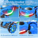 Fosgoit RC Car Gesture Sensing Stunt Car, Toys for Boys Girls 6-12, Best Gifts for Kids Boys 6 7 8 9 10 11 12 Years Old, 2.4GHz 4WD RC Toy Off-Road 360° Rotate All-Round Drift with Lights Music