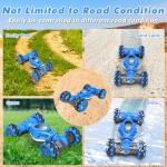 Fosgoit RC Car Gesture Sensing Stunt Car, Toys for Boys Girls 6-12, Best Gifts for Kids Boys 6 7 8 9 10 11 12 Years Old, 2.4GHz 4WD RC Toy Off-Road 360° Rotate All-Round Drift with Lights Music