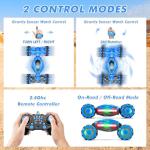 Fosgoit RC Car Gesture Sensing Stunt Car, Toys for Boys Girls 6-12, Best Gifts for Kids Boys 6 7 8 9 10 11 12 Years Old, 2.4GHz 4WD RC Toy Off-Road 360° Rotate All-Round Drift with Lights Music