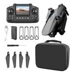 ikaufen E88 Drone with Built-in screen control, Camera for Adults RC Drone With 720P HD Dual Camera WiFi FPV Foldable Quadcopter Aircraft +1 Battery (E88 Dual camera Black)