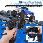 VoleRusher RC [4WD Edition 1/36 Scale Mini RC Crawler Car, Toys for Age 8-14 Old Birthday Gifts, Micro RC Truck 4×4 Small Cars with Off Road Full Proportional RTR 2.4GHz Remote - Blue