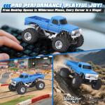 VoleRusher RC [4WD Edition 1/36 Scale Mini RC Crawler Car, Toys for Age 8-14 Old Birthday Gifts, Micro RC Truck 4×4 Small Cars with Off Road Full Proportional RTR 2.4GHz Remote - Blue
