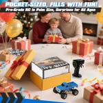 VoleRusher RC [4WD Edition 1/36 Scale Mini RC Crawler Car, Toys for Age 8-14 Old Birthday Gifts, Micro RC Truck 4×4 Small Cars with Off Road Full Proportional RTR 2.4GHz Remote - Blue