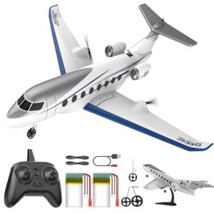DEERC G650 RC Plane Private Jet,3-CH Remote Control Airplane Toys,2.4GHz 6-axis Gyro Stabilizer RTF Hobby Glider Aircraft Plane Easy to Fly for Beginners Kids Adults