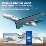 DEERC G650 RC Plane Private Jet,3-CH Remote Control Airplane Toys,2.4GHz 6-axis Gyro Stabilizer RTF Hobby Glider Aircraft Plane Easy to Fly for Beginners Kids Adults