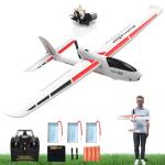 VOLANTEXRC New Version RC Plane,Remote Control Airplane for Adults,4-Channel RC Plane with Durable Foam Construction,3 Flight Modes,One-Key Stunts,Comprehensive Accessories Kit,23.6*18.1 inches,White