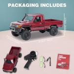 MN-82 RC Rock Crawler Car 1/12 Scale Toyota Pickup Truck , 2.4GHz 4WD Off-Road Remote Control Truck, 2-Speed Modes, 2×1200mAh Batteries, All-Terrain Crawler for Adults Kids Indoor Outdoor (whth Gift)