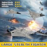 jaming SR72 RC Plane Concealed Culvert Remote Control Airplane 2.4G 4CH FX9672 Future Fighter Jet Dual Powerful Motors RTF RC Drone Aircraft Toys for Adults Kids Beginners Boys