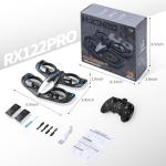 Elinoover RC Drone for Kids Beginners, Foam Remote Control Drone with Cool Lights, 360° Flip, Altitude Hold, 3 Speed ​​Modes, Collision Protection and Ease of Use, RC Airplane Quadcopter Toy Gift for Boys and Girls