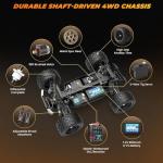 HAIBOXING 1:18 Scale RC Monster Truck 18859E, 2.4GHz Remote Control Fast RC Car 36km/h 4WD Off-Road Water-Resistant Electric Powered Vehicle with Dual Batteries, Ideal for Kids and Adults