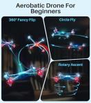 SYMA Mini Drone for Kids 8-12, RC Helicopter with Detachable Arms Altitude Hold and Headless Mode, Quadcopter with 7-Color Light, 2 Batteries and Remote Control, Easy to fly Gifts Toys for Boys Girls