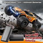 HOMETALL 1:18 Fast RC Cars for Adults - 38+ KPH Off Road Remote Control Car - High Speed RC Monster Truck 4x4 All Terrain