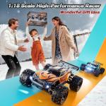 HOMETALL 1:18 Fast RC Cars for Adults - 38+ KPH Off Road Remote Control Car - High Speed RC Monster Truck 4x4 All Terrain