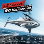DEERC RC Helicopter for Kids, Remote Control Helicopter, Unique Design Shark Toy Helicopter with 26 Mins Flight (2 Batteries), LED Lights, Altitude Hold, Birthday Idea for Boys 8-12