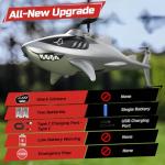 DEERC RC Helicopter for Kids, Remote Control Helicopter, Unique Design Shark Toy Helicopter with 26 Mins Flight (2 Batteries), LED Lights, Altitude Hold, Birthday Idea for Boys 8-12