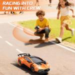 LUXOS RC Lamborghini Remote Control Car, 1:18 Scale Officially Licensed Lamboghini Toy Car, Cool RC Cars Toys for 4 5 6 7 8 9 10 11 12 Year Old Boys Kids Adults Gifts,15km/h Fast RC Drift Car (Orange)