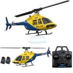 Ssccgym A60 206 Remote Controlled Helicopter Aircraft Plane 4CH RC Heli Aileronless 1/42 Scale 6-Axis Gyroscope Altitude Hovering Optical Flow Position 2Battery for Adults Beginners Yellow