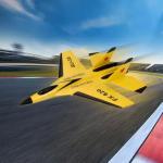 JUDUNA 2026 New Remote Control Airplane, Gravity Glider Foam RC Fighter 360° Remote Control Glider Airplanes with Lights Airplane Model (Blue)