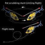 Ssccgym A60 206 Remote Controlled Helicopter Aircraft Plane 4CH RC Heli Aileronless 1/42 Scale 6-Axis Gyroscope Altitude Hovering Optical Flow Position 2Battery for Adults Beginners Yellow