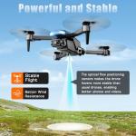 RAGPIP Drone with Camera, 1080P FPV Foldable Drone with Stable Altitude Hold, Gravity Control, Trajectory Flight, 90° Adjustable Lens, One Key Take Off, 2 Batteries, RAGPIP X66 Drone Toy for Kids Adult Beginners