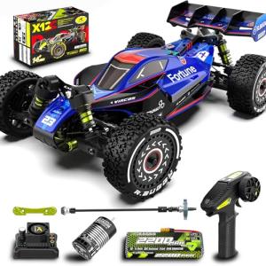 VIRCAS RLAARLO 1/12 Brushelss RC Cars for Adult Top Speed 50+ MPH RC Car All Terrain RC Buggy Off-Road Hobby Trucks 4x4 Remote Control Car Waterproof Truck with 3S Battery