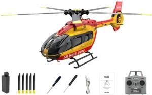 captainrc C190 H145 RC Helicopter 1:30 2.4G 6CH Single Rotor Helicopter with 6-axis Gyroscope and Dual Brushless Motors,Adult Remote Controlled Airplane Model (Yellow)