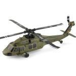 FunXylophy WL K170 Black Hawk RC Helicopter, 2.4G 4CH Flybarless 6-Axis Gyroscope Altitude Hovering RC Military Helicopter with Display Stand and Apron Takeoff Landing Pads (RTF Version)