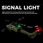 FunXylophy WL K170 Black Hawk RC Helicopter, 2.4G 4CH Flybarless 6-Axis Gyroscope Altitude Hovering RC Military Helicopter with Display Stand and Apron Takeoff Landing Pads (RTF Version)