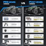 1:18 Scale All Terrain RC Cars, 40 KPH High Speed 4WD Remote Control Car with 2 Rechargeable Batteries, 4X4 Waterproof Off-Road Monster Truck, 2.4GHz Electric Vehicle Toys Gifts for Kids and Adults