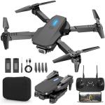 Drone with Camera 1080P HD, RC Quadcopter with 2 Batteries,Mini Drone for Beginners Kids Adults, Carrying Case, Stable Hover, Trajectory Flight, Gravity Control, One Key Take Off/Land,Toys for Gift, (Black)
