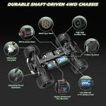 HAIBOXING 1:18 Scale RC Truck 18859E, 4X4 Off-Road Vehicle with Speeds up to 36km/h, Hobby Grade 2.4GHz Remote Control, Water-Resistant Electronics, Two 7.4V Li-Po Batteries for Extended Playtime