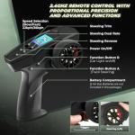 HAIBOXING 1:18 Scale RC Truck 18859E, 4X4 Off-Road Vehicle with Speeds up to 36km/h, Hobby Grade 2.4GHz Remote Control, Water-Resistant Electronics, Two 7.4V Li-Po Batteries for Extended Playtime