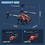 Dwi Dowellin RC Helicopter, Remote Control Helicopter Toy for Kids with 26 Mins Flight(2 Batteries),8 Light Modes,Easy Control for Boys Girls Age 8-12(Red)