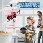 Dwi Dowellin RC Helicopter, Remote Control Helicopter Toy for Kids with 26 Mins Flight(2 Batteries),8 Light Modes,Easy Control for Boys Girls Age 8-12(Red)