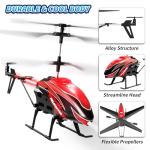 Dwi Dowellin RC Helicopter, Remote Control Helicopter Toy for Kids with 26 Mins Flight(2 Batteries),8 Light Modes,Easy Control for Boys Girls Age 8-12(Red)