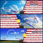 LEAMBE RC Plane 4 Channel Remote Control Airplane with 3 Modes - Ready to Fly Upgrade P51 RC Airplane for Beginners Adult with Xpilot Stabilization System & One Key Aerobatic Blue-Red