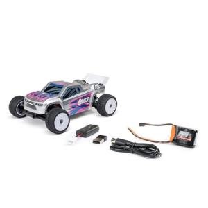 Losi Micro-T RC Car 1/28 2WD Silver RTR (Battery and Charger Included), LOS-1392T2
