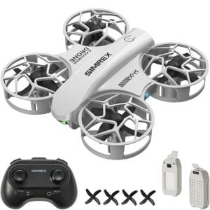 SIMREX Mini Drone for Kids & Beginners, RC Quadcopter with Altitude Hold, 3 Speed Modes, One Key Takeoff/Landing, Headless Mode, Cool LED Lights, Stunt Flip, Ideal Christmas Birthday Gift Toy(Gray)