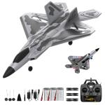 RCkuler RC Planes, 4 Channel F22 Raptor Remote Control Airplane with LED Light, 6-Axis Gyro, 3 Flight Modes, One-Key Aerobatic, Wingspan 500mm Fuselage 360mm, RTF Suitable for Outdoors and Gifts