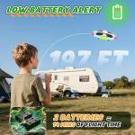 Mini UFO Drone for Kids – RC Plane Flying Airplane Toy Remote Control Helicopter with LED Lights, Auto Hover, 2 Batteries(14 Min Flight)