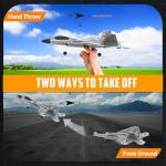 RCkuler RC Planes, 4 Channel F22 Raptor Remote Control Airplane with LED Light, 6-Axis Gyro, 3 Flight Modes, One-Key Aerobatic, Wingspan 500mm Fuselage 360mm, RTF Suitable for Outdoors and Gifts