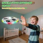 Mini UFO Drone for Kids – RC Plane Flying Airplane Toy Remote Control Helicopter with LED Lights, Auto Hover, 2 Batteries(14 Min Flight)