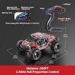 Womaqu 1/14 Brushless RC Car for Adults and Boys, Full Roll-Cage Frame, 4WD High-Speed 50 km/h, All-Terrain Remote Control RC Truck with Two 2S 1500 mAh LiPo Batteries, Compatible with 3S LiPo