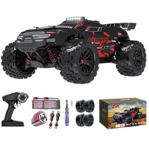 Remote Control Car 1:18 All Terrain RC Cars, 40 KPH High Speed Remote Control Truck, 4WD Electric Vehicle, Off-Road RC Truck with 2 Rechargeable Batteries, 2.4Ghz Remote Control Car for Kids & Adults