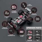Remote Control Car 1:18 All Terrain RC Cars, 40 KPH High Speed Remote Control Truck, 4WD Electric Vehicle, Off-Road RC Truck with 2 Rechargeable Batteries, 2.4Ghz Remote Control Car for Kids & Adults