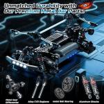 DEERC 9308E 1:16 Fast RC Cars for Boys Age 8-12 RC Monster Truck 40 KPH,All Terrain 4WD High Speed Dinosaur Truck 2 Car Shell,2.4Ghz Off-Road Remote Control Cars with 2 Batteries, Toy Gift for Kids