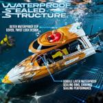 BEZGAR RC Boat, 12 inch Self-Righting Remote Control Boat for Kids and Adults, 25 KPH Fast RC Speed Boats with 700mAh Battery, Ideal Waterproof Toy for Lakes & Pools - HJ822 Blue