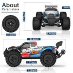 Highmall 1/16 4X4 High-Speed 50+KM/H(Peak) RC Cars Monster Truck - 390 Motor Durable axle & Suspension | 3000mAh Batteries | rc Cars Toys Christmas Birthday for Teens Aged 14+